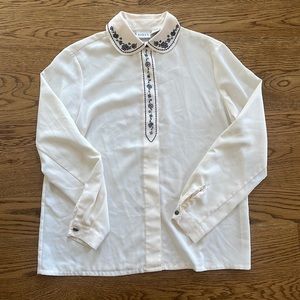 Vintage 1990s Koret Peter Pan Collar Blouse
